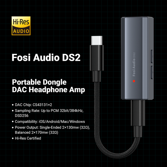 Fosi Audio DS2 Dongle DAC Headphone Amplifier
