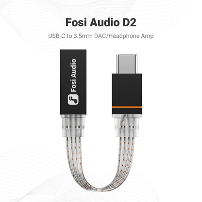 Fosi Audio D2 3.5mm to Type-C Adapter Headphone Amp
